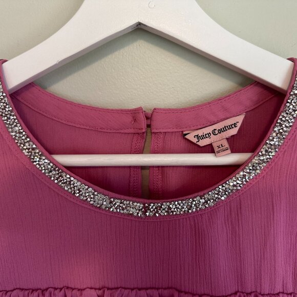 Pink Juicy Couture Blouse and Old Navy Pixie pant set - Picture 6 of 10